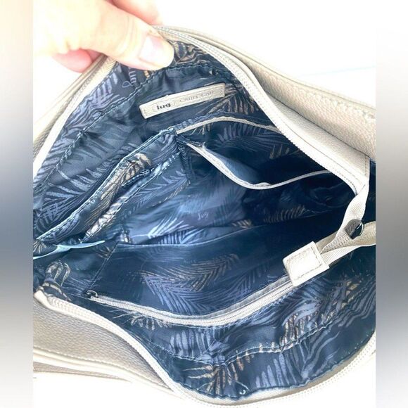 LUG Cable Car Shoulder Bag Taupe Crossbody Organizer Purse Removable Strap - Picture 5 of 10